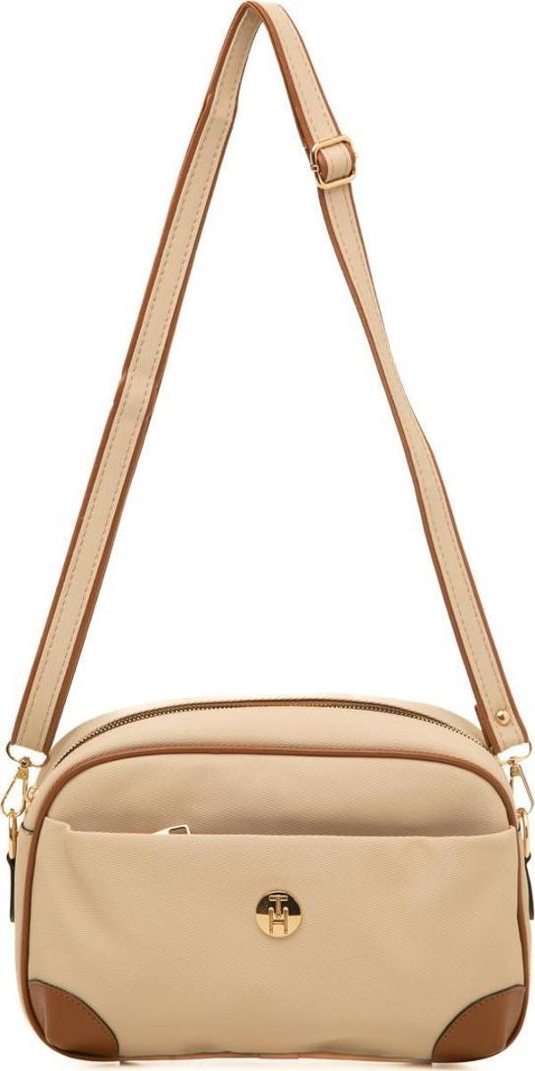 TH Bag Kadın Çapraz Çanta TH-YK2264 Krem-Taba - Image 1