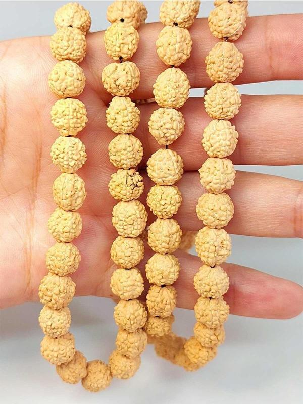 Açık Renk Süt Rudraksha Tohum Dizi 8-9mm aralığı (Mala yapımı için) 108 lik - Image 1