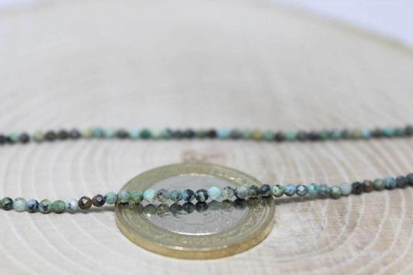 Afrika Turkuaz Taşı YARIM Dizi 2mm (17cm uzunluğundadır) - Image 1