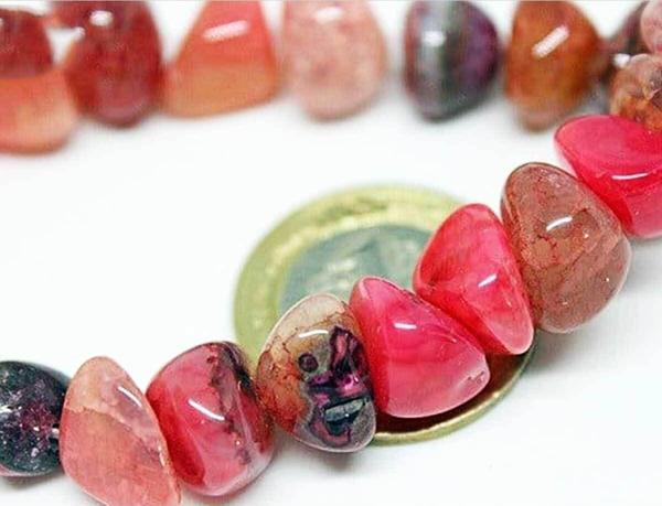 Akik Alacalı Açık Pembe Tımbıl Taşlar/10 Adet - Image 1