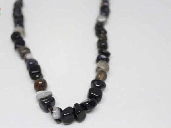 Akik Alacalı Siyah Tımbıl Taşlar Dizi - Image 1