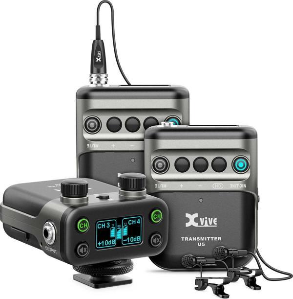 Xvive U5T2 Çift Vericili DSLR Kamera Telsiz Mikrofon Seti - Image 1