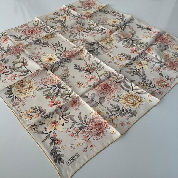 Armine Saf İpek Eşarp Sura İpek 2025 İlkbahar-Yaz Sezon PKR0706 - Image 1