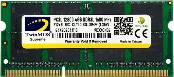 4 GB DDR3 1600 TWINMOS 1.35 CL11 NB MDD3L4GB1600N - Image 1