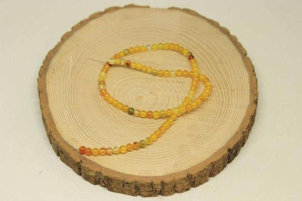 Akik Taşı Yarım Dizi 4mm (27845) (18cm Uzunluğundadır) - Image 1