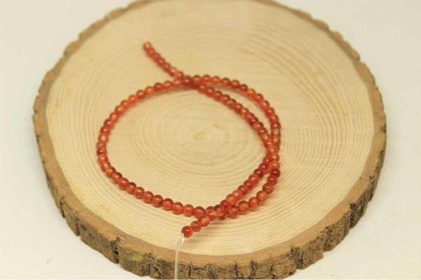 Akik Taşı Yarım Dizi 4mm (27870) (18cm Uzunluğundadır) - Image 1