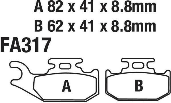 Suzukı Arka Fren Dısk Balatası Fa317 Atv Cf Moto 550 Uyumlu Lt-A 500 Bombardıe Can-Am Cannondale Jo - Image 1