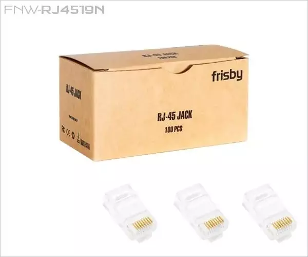 FRISBY FNW-RJ4519N RJ45 CAT5 UTP 100 ADET KONNEKTOR - Image 1