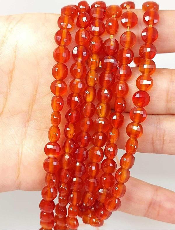 Akik Taşı YASSI Faset Kesim Dizi 6x4mm (42805) - Image 1