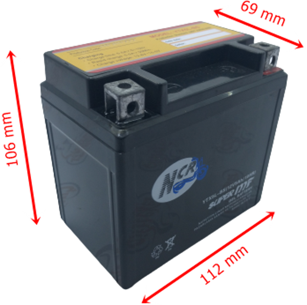 Akü Bs 12V 5Ah Yatık Ncr Sfc Bws Scooter 50 - Image 1