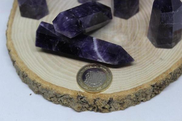 Ametist Taşı Koyu Renk Piramit Uçlu (40-49gram) - Image 1