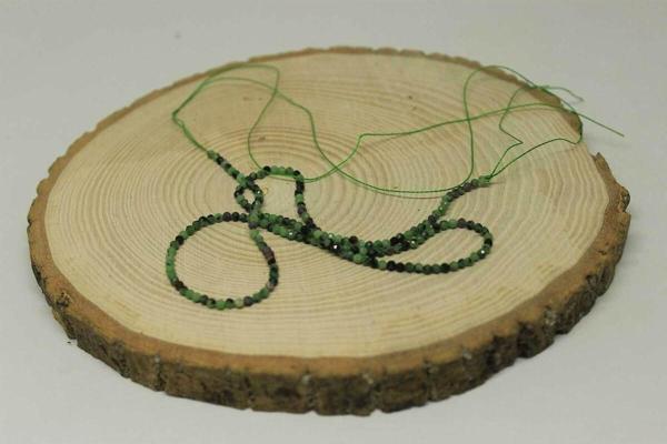 Anyolit (Rubizoit – Rubyzoisit) Taşı YARIM Dizi 2mm (17cm uzunluğundadır) - Image 1