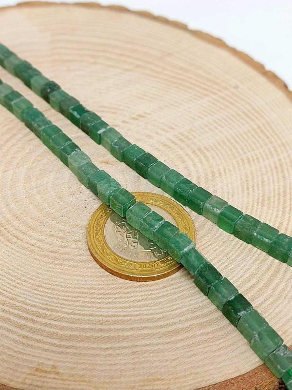 Aventurin Taşı Küp Şekilli YARIM Dizi 4mm (18cm uzunluğundadır) - Image 1