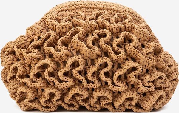 DERİCLUB Kadın Hasır Handmade Bulut Örgü Çapraz Askılı Çanta ZY 25006 TABA - Image 1