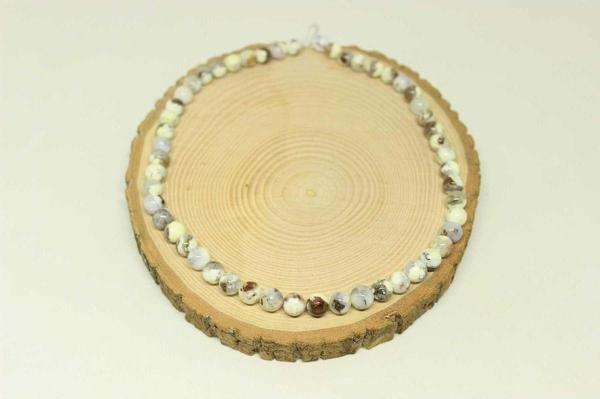 Beyaz Turkuaz Taşı Yarım Dizi Royal Quality 8mm (18cm Uzunluğundadır) - Image 1