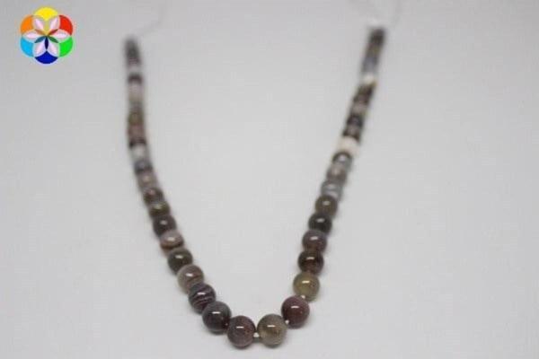 Botswana Akik Taşı Yarım Dizi 8mm (18cm Uzunluğundadır) - Image 1