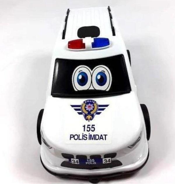 Abnturk Büyük Boy Oyuncak Polis Aracı Arabası 36X13X16 Cm - Image 1