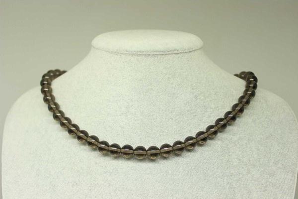 Duman Kuvars Taşı Kolye 8mm (klipsli) - Image 1
