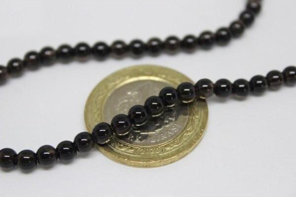 Dumanlı Kuvars Taşı Yarım Dizi 4mm (18cm Uzunluğundadır) - Image 1