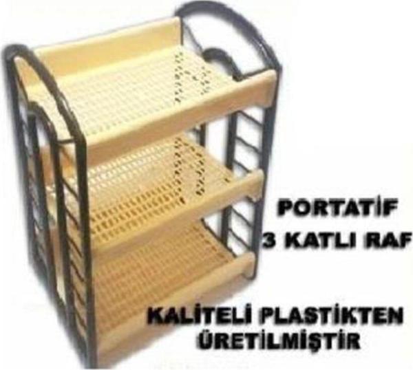 Abnturk Tezgah Üstü Demonte Bardak Durulama Rafı 3 Katlı Kaliteli Plastik Bulaşıklık Ve Mutfak Bardak Rafı - Image 1