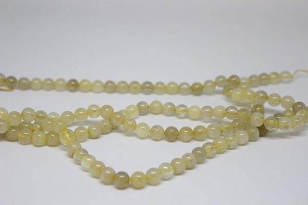 Gold Beril Taşı 8mm Yarım Dizi (18cm Uzunluğundadır) - Image 1