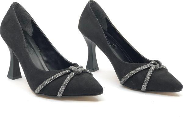 Asya Düğüm Taş Detaylı Kadın Topuklu Ayakkabı Stiletto - Image 1