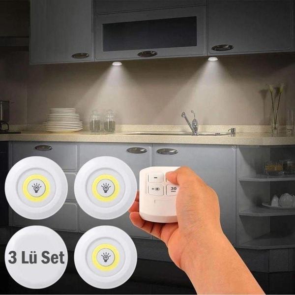 Yenimiyeni Uzaktan Kumandalı 3 Lü Spot Led Lamba - Image 1