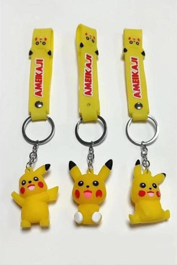 Abnturk 1 Adet Pikachu Karakterli Sevimli Anahtarlık Çanta Süsü - Image 1
