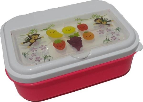 Abnturk 2 Renkte Çatal Kaşıklı Taşınabilir Kapaklı Sağlam Beslenme Kutusu Kaliteli Plastikten Üretilmiştir - Image 1