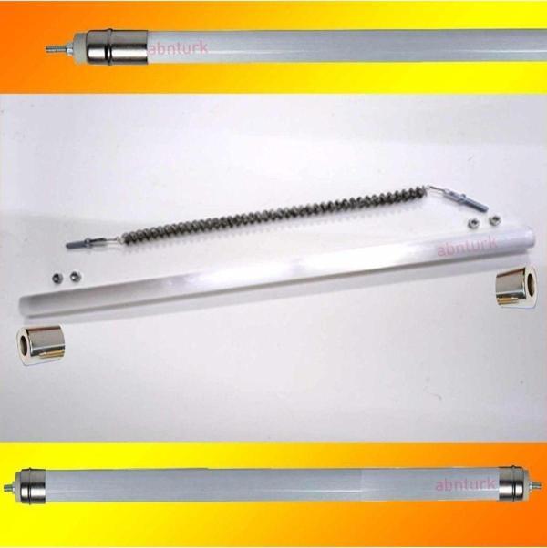 Abnturk Tüm Infrared Sobalara 2500W Resistans Teli+65Cm Cam Tam Set Infrared Isıtıcı Filament Buzlu Cam - Image 1