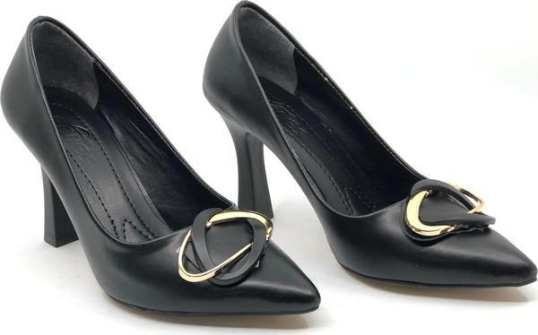 Feles Toka Detaylı Stiletto Kadın Topuklu Ayakkabı - Image 1