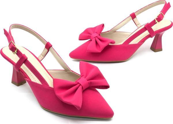Feles Kurdela Detaylı Arkası Açık Stiletto Kadın Topuklu Ayakkabı - Image 1