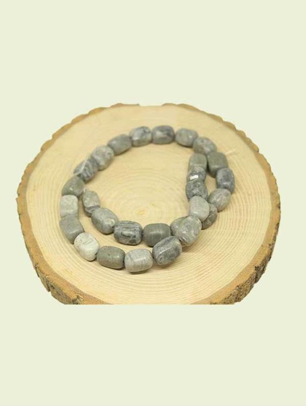Jasper Taşı Dikdörtgen Şekilli YARIM Dizi (27615) (18 cm Uzunluğundadır) - Image 1
