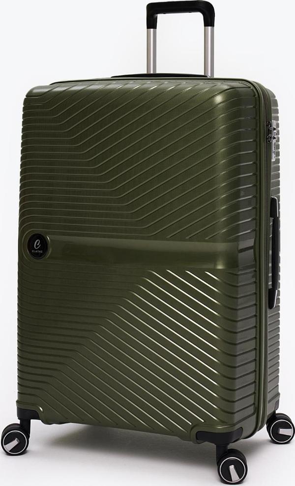 Elatae Exclusive Pro Polipropilen Büyük Boy Kırılmaz Valiz Haki 5239 - Image 1