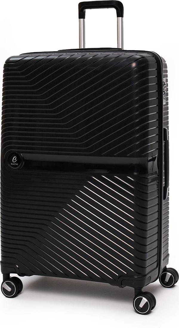 Elatae Exclusive Pro Polipropilen Büyük Boy Kırılmaz Valiz Siyah 5239 - Image 1