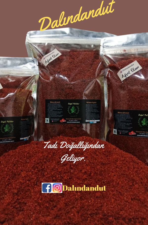 Yeni Mahsül Doğal ipek pul biber 500 gr ( Katkısız) - Image 1