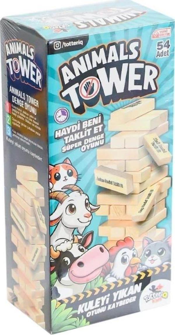  7378 Animals Tower Süper Denge Oyunu 54 Parça -Tottreiq - Image 1