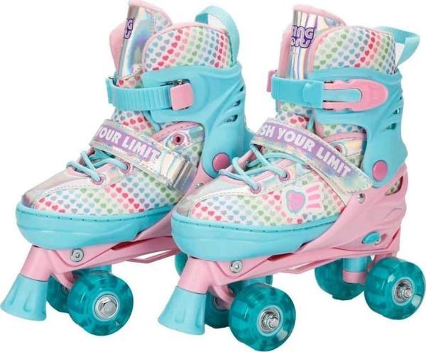 Eğitici Çocuk Rising Sports Işıklı 4 Teker Ayarlanabilir Paten 34-37 - Image 1