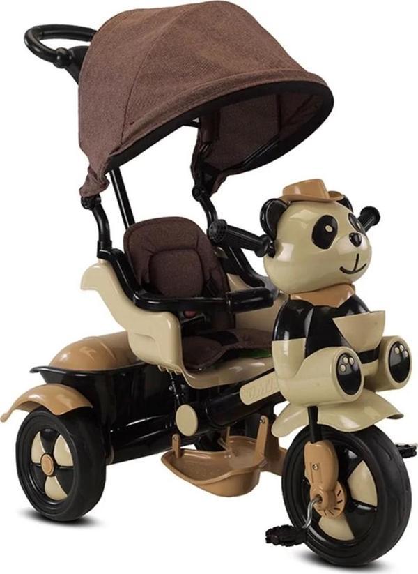 Eğitici Çocuk Baby Hope Little Panda Bebek Bisikleti Kahve - Image 1