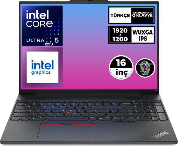 Lenovo ThinkPad E16 Gen 2 Ultra 5 125U 40GB 4TB SSD 16" WUXGA W11P Notebook 21MA003MTX 031 - Image 1
