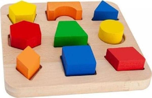 Mdrandy Ahşap Eğitici Bultak Şekiller 18 Ay 10 Parça 6 Renk - Image 1