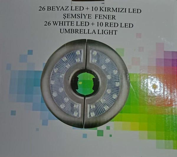 Mdrandy 26 Beyaz Led + 10 Kırmızı Led Kamp Feneri - Image 1