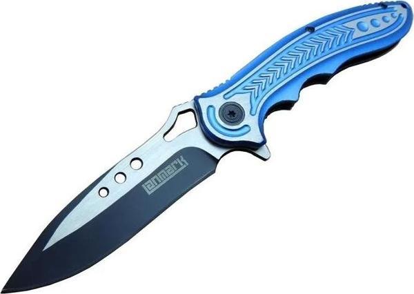 T60b Kamp Çakı 20 Cm - Mavi Sap, Otomatik, Kemerlikli - Image 1