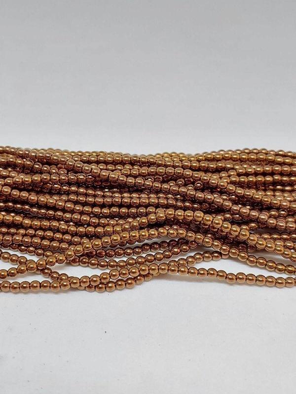 Hematit Taşı YARIM Dizi 2mm (35620) (17cm uzunluğundadır) - Image 1