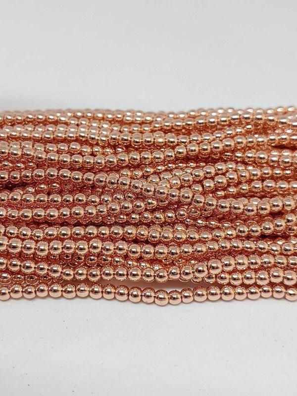 Hematit Taşı YARIM Dizi 3mm (35630) (17cm uzunluğundadır) - Image 1