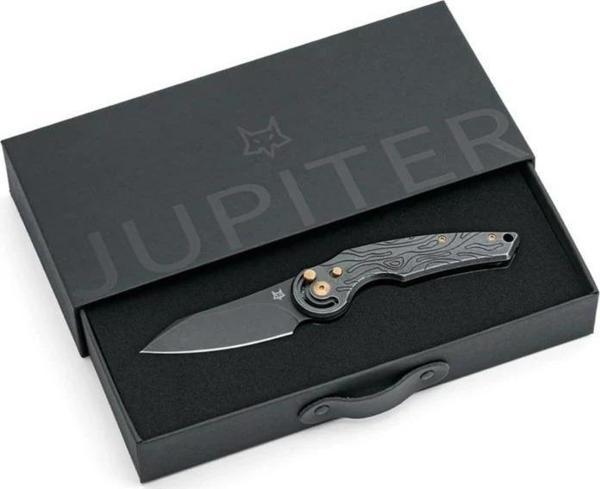 Fox Jupiter M390 Titanium All Black PVD + Bronze Screws Çakı - Image 1