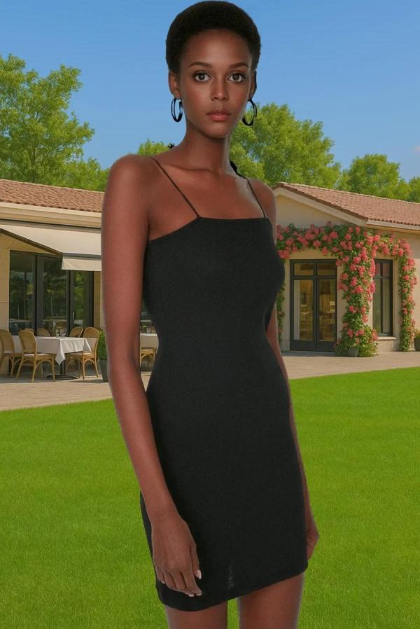 Kadın Mini Bodycon Örme Elbise Elastan Kumaş Günlük Şık Tarz Özel Tasarım Rahat Ve Şık Yüksek Kalite - Image 1