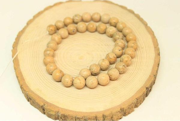 Jasper Taşı YARIM Dizi 9-10mm Aralığı (25850) (18cm uzunluğundadır) - Image 1