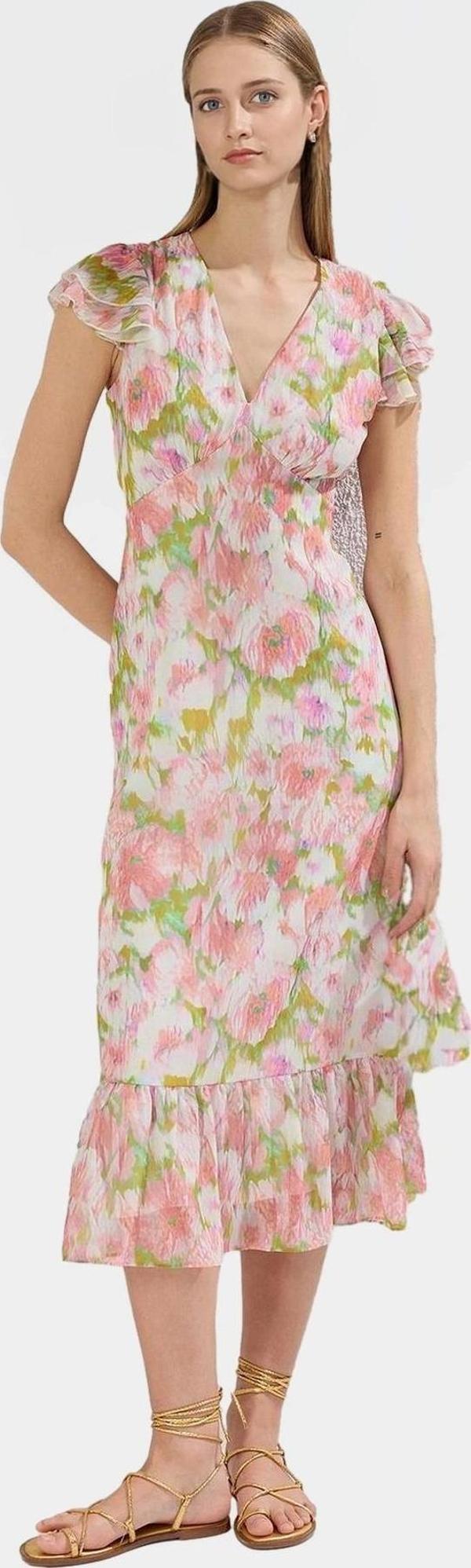 A line Midi Şifon Elbise  Polyester Yazlık Günlük Yüksek Kalite Özel Tasarım Mükemmel Uyum - Image 1