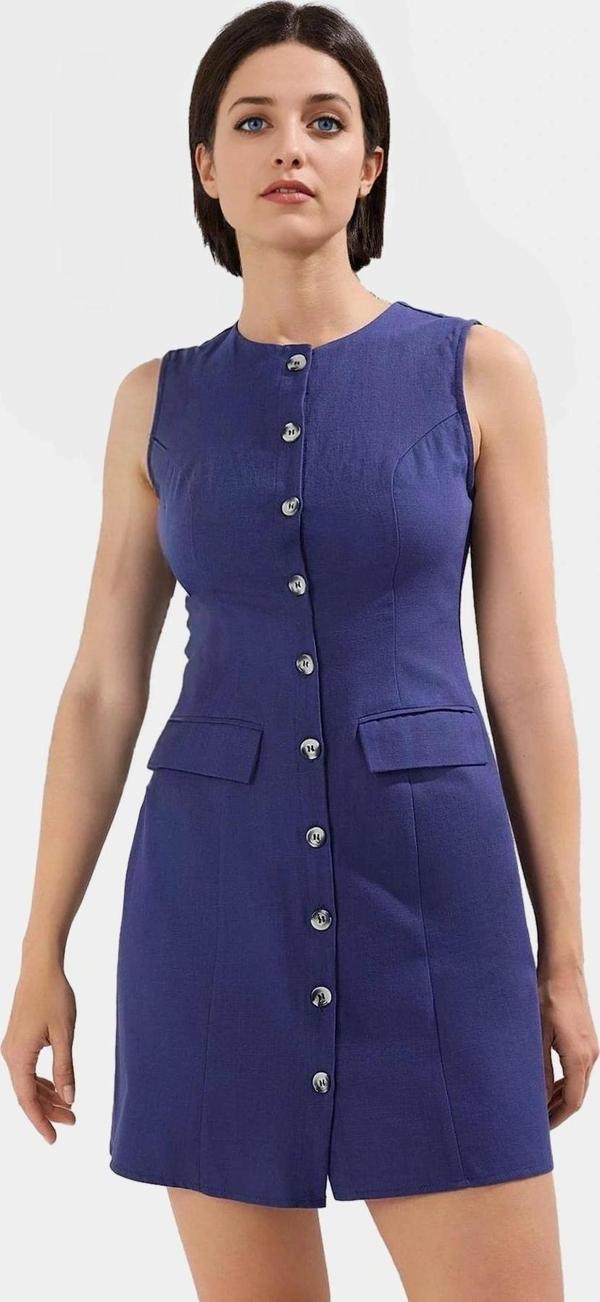 Kadın Mini Boy Pamuklu Keten Gömlek Elbise Günlük Şıklık Uzun Ömürlü Trend Tasarım - Image 1